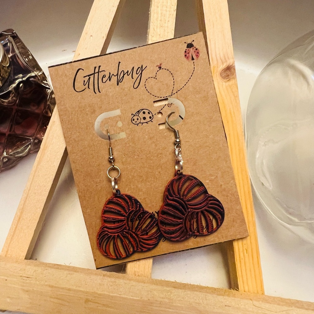 Spin your wheels 3D designed geometric dangle earrings!